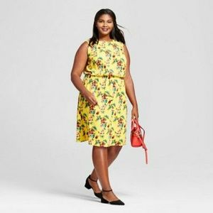Yellow sleeveless dress